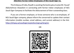 Embassy of India Riyadh urges former Saudi Oger employees to update details for dues